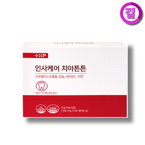 이가탄탄 한 인사케어 치아 튼튼 치아건강 뼈건강 칼슘 영양제, 1세트, 60정