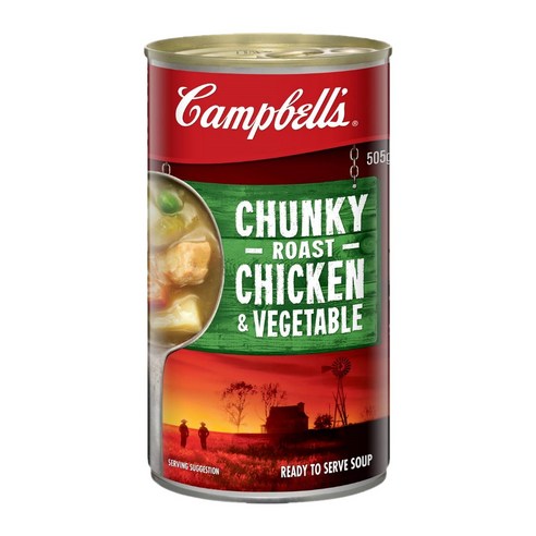 호주 캠벨 청키 야채 로스트 치킨 스프 505g Campbell's Chunky Roast Chicken Veg Soup, 1개