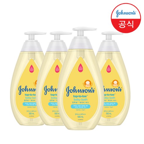 존슨즈베이비 탑투토 베이비 바스, 500ml, 4개