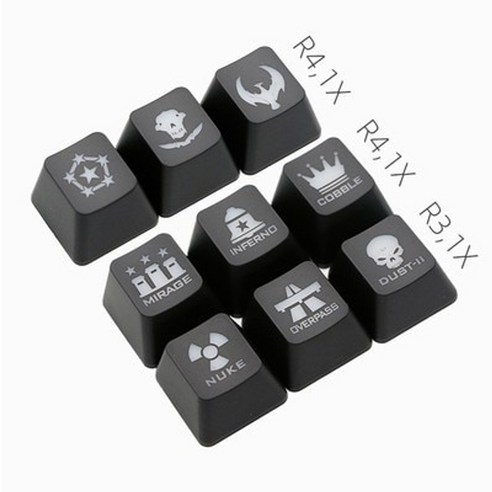 키캡 키보드 keycaps 1 세트 식 보드 성격 반투명 abs 레이저 조각 csgo, 7개 키캡제작 키캡 키보드 keycaps 1 세트 식 보드 성격 반투명 abs 레이저 조각 csgo, 7개 키캡제작
