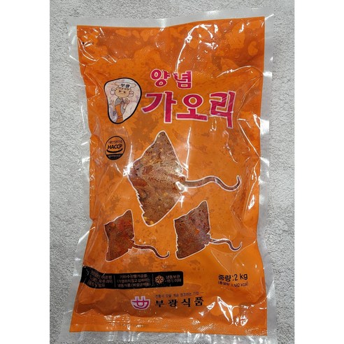 부광 손질 양념가오리 2kg 회무침 냉면 국수 밀면 고명 대빵 양념가오리, 1개
