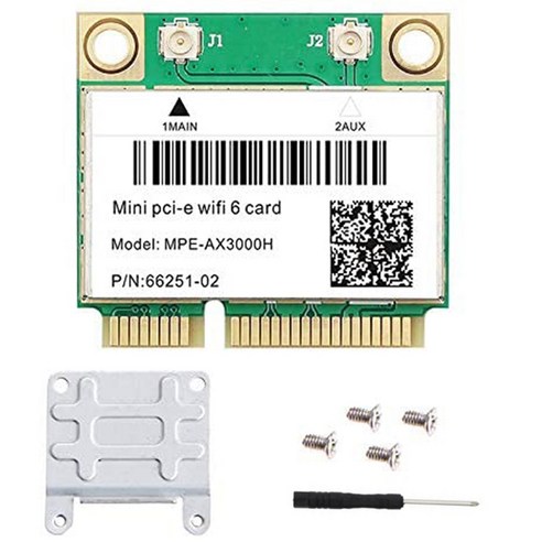 Xzante MPE-AX3000H 듀얼 밴드 WiFi 6 카드 802.11Ax 무선 하프 미니 PCI-E PCI Express 네트워크 어댑터, 1개, 그림이 보여 주듯이
