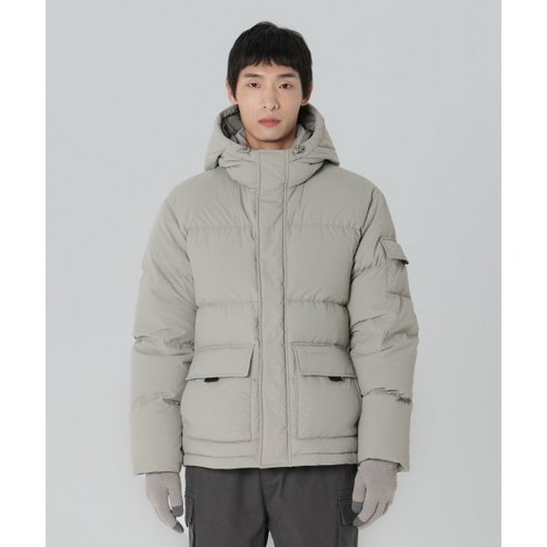 스노우피크어패럴 S23WMGDJ10 시티캠퍼 후드 헤비 다운 자켓 Beige Gray