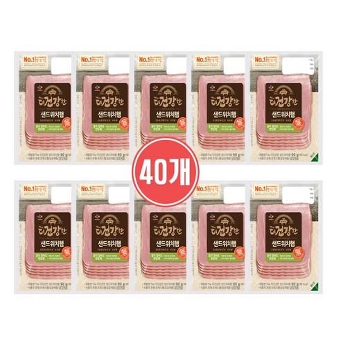 CJ 더건강한 샌드위치햄(생식용) 90g, 90g, 40개