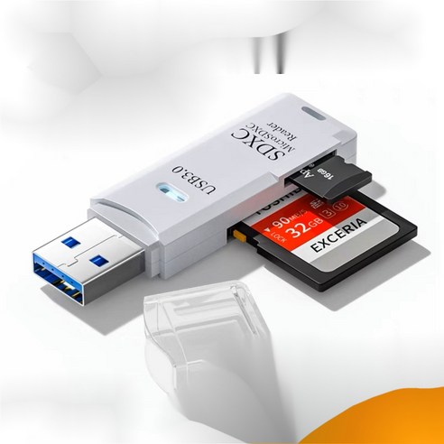 고속 USB3.0 카드 리더기 SD 카드 핸드폰 컴퓨터 카메라 차량용 다기능 커넥터, 블랙 (TF/SD 카드) 고속 3.0, 카드 리더 + 어댑터