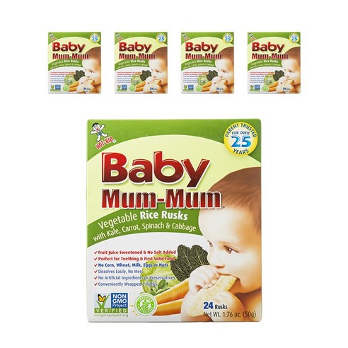베이비멈멈 라이스 러스크, 베지터블 (Vegetable), 5개, 50g