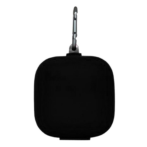 GHSHOP PowerbeatsPro W/ Carabiner 용 워셔블 보호용 스킨 케이스, 80x50mm, 실리콘, 블랙