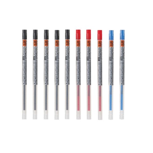 유니 시그노 스타일핏트 젤잉크 리필심 0.28mm UMR-109, 3색혼합