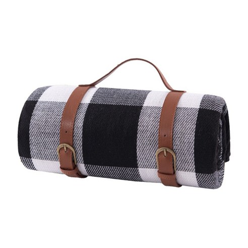 캠핑매트  라라공방 피크닉 매트 방수 돗자리 200 x 200 특대형, 블랙체크