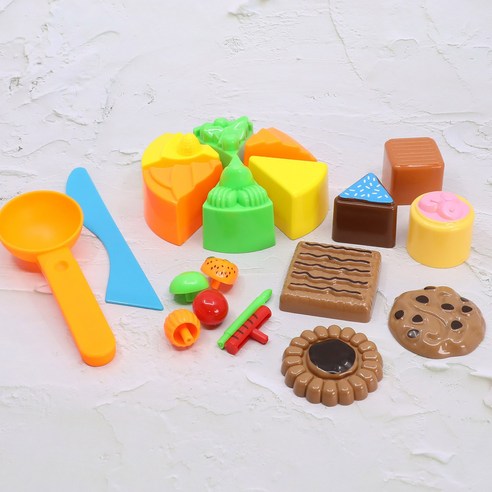 따블리에 파티쉐 모래놀이 찍기틀 장난감 세트, 혼합색상