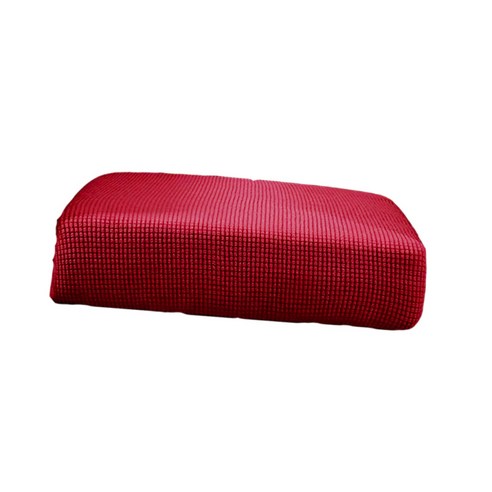 탄력 있는 폴리에스테 소파 이불 방석 Slipcover 보호자 단 하나 좌석 크림, Red_Size S, 폴리 에스터