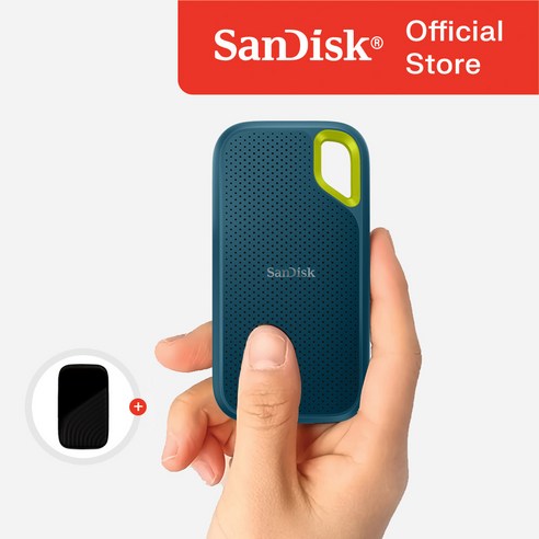 샌디스크 외장 SSD E61 익스트림 포터블 대용량 고성능 + 전용 케이스, 4TB, 몬테레이
