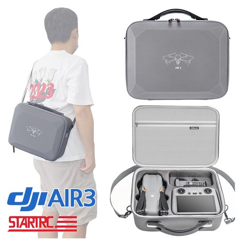 STARTRC DJI 에어3 AIR3 가방 케이스 숄더백 조종기 악세사리 수납, STARTRC DJI AIR3 그레이