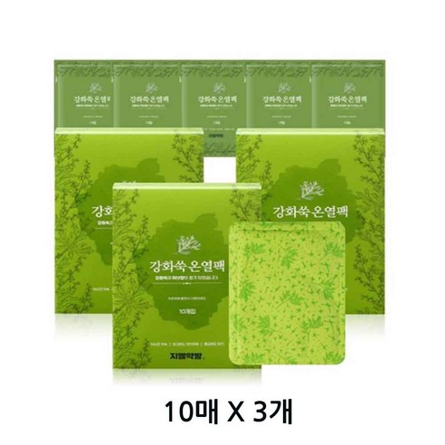 지엘약방 강화쑥 온열팩 붙이는 쑥찜질팩, 30개