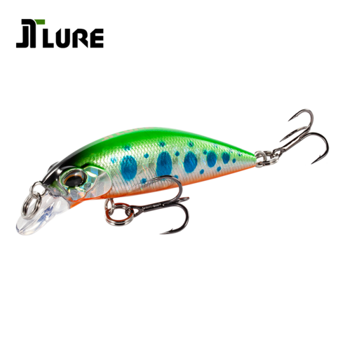 55mm/6g Long Casting Distance Super Mini Trout Minnow Fishing Lures Sinking Winner Tackle JT9385, 201