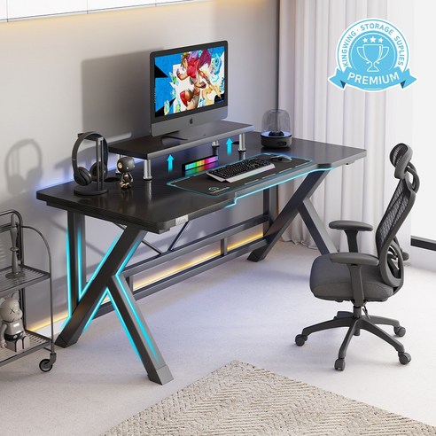 Unihome K자형 고급 컴퓨터 게이밍 책상 멀티 데스크 테이블의 매력 컴퓨터책상800