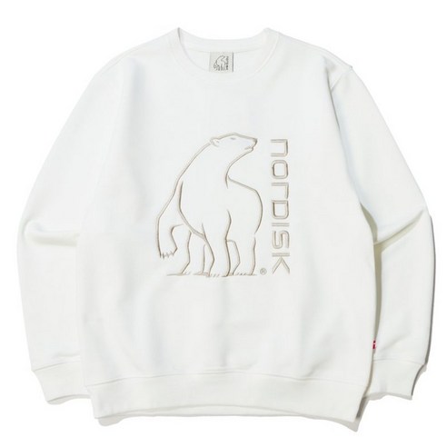 국내매장정품 노르디스크 공용 맨투맨 유니 빅 폴라베어 (Off White) 티셔츠
