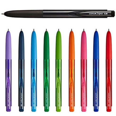 uni 시그노 노크 볼펜 UMN-155 10색 세트, UMN-155N-0.38mm 10색 세트