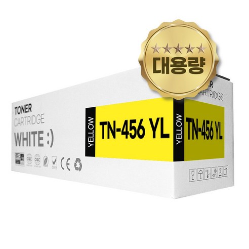 브라더 TN-456 호환 토너 HL-L8360CDW MFC-L8900CDW, TN-456 Y 노랑, 1개
