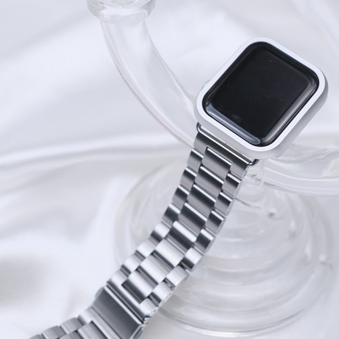 세련되고 보호적인 애플워치 프리미엄 메탈 스트랩 + 케이스 세트