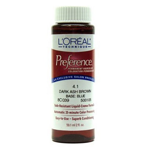 로레알 프리퍼런스 퍼머넌트 헤어컬러 59.1ml, 04.10 Dark Ash Brown, 1개