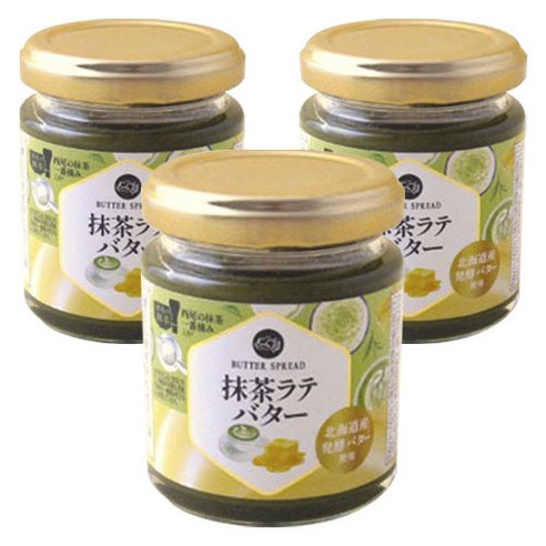 Kaneka Foods Co. Ltd. 말차라떼 버터, 3개, 100g