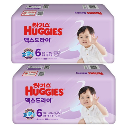 하기스 맥스드라이 뉴 공용 점보 밴드형, 6단계, 80매