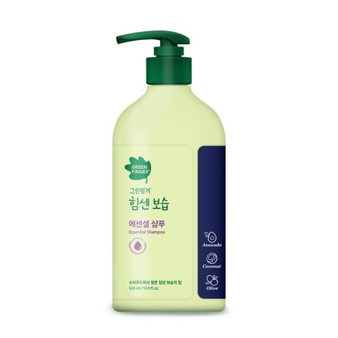 그린핑거 힘센보습 에센셜 샴푸 500ml, 1개