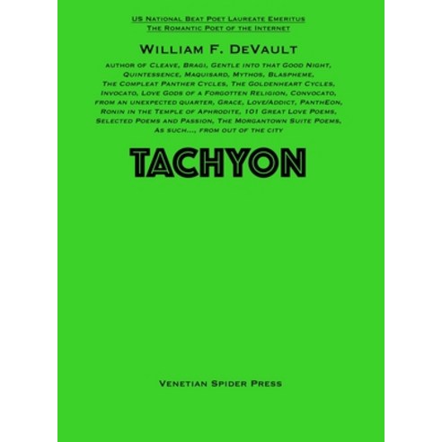 Tachyon Hardcover, Venetian Spider Press, English, 9781734946925