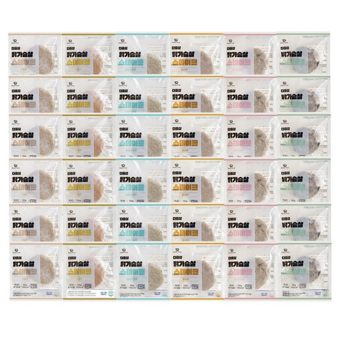 다즐샵 닭가슴살 스테이크 6종, 12개, 100g