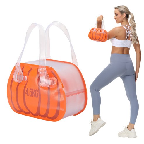 Deiris 3kg 4.5kg 7kg 운동 주전자 접을 수 있는 소프트 주전자 휴대용 여행 단련 가정용 헬스장 주전자, 1개, 오렌지 호박 패턴