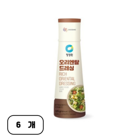 청정원 오리엔탈드레싱, 325g, 6개