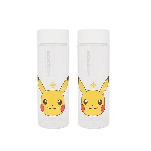 포켓몬 클리어보틀 물통 2개세트 500ml 물병, 피카츄-2p