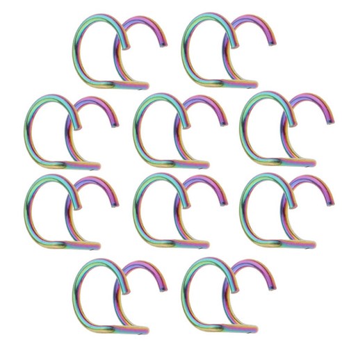 비 피어싱 귀걸이에 10pcs 이어 커프 스테인레스 스틸 16g 더블 링 클립