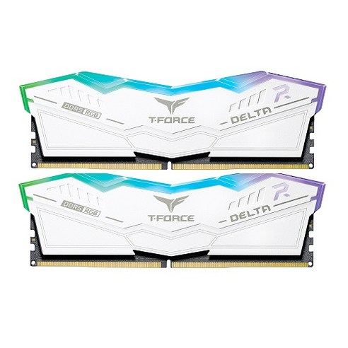 TeamGroup T-Force DDR5-5600 CL36 Delta RGB 패키지 (32GB(16Gx2)) 화이트, 선택없음