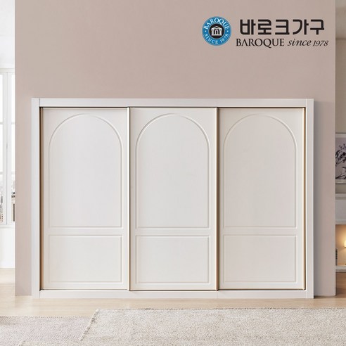 바로크가구 엘리아 슬라이딩 10자 장롱세트 3030, 장롱 3통(960x3) 303cm 10자