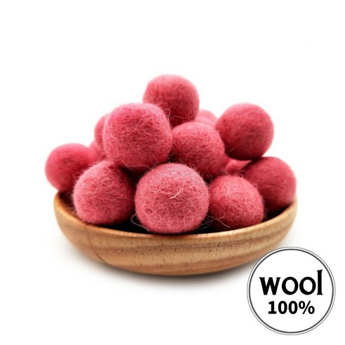 아트위브 DIY 2cm 울 칼라 양모볼 펠트 공예 양모공 폼폼이 만들기 재료, 10개, 10. 피치 (2cm)