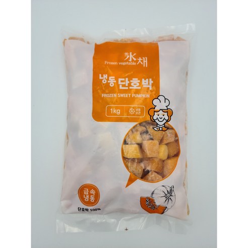 껍질탈피 냉동 단호박 (1kg)죽용, 3개, 1kg