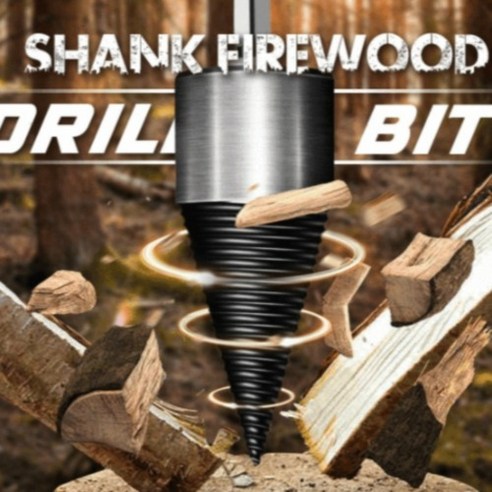 장작쪼개기 대구경 비트 해머 드릴용 원형 샹크 캠핑 나무 장작패기, 1개