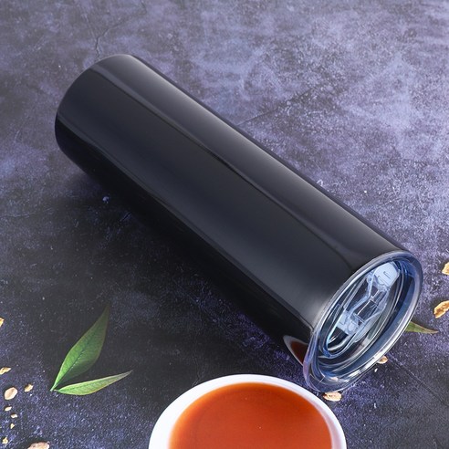 Poptven 주전자 304 단일 층 스테인리스 스포츠 주전자 자전거 타고 야외 주전자, 600ml/20 0z, B511 블랙