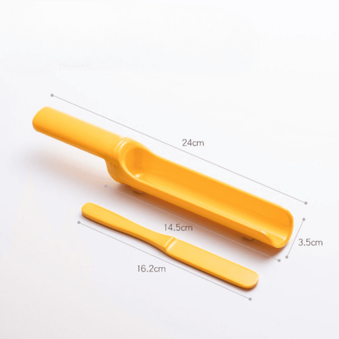 동그랑땡 미트볼 메이커 – 고기완자, 어묵볼, 오뎅용, 옐로우 라지(통+스푼 포함), 1개 동그랑땡반죽