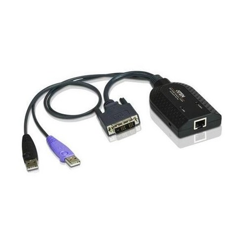 Aten KA7166 DVI USB 가상 미디어 KVM 어댑터 케이블스마트 카드 리더 포함 373445