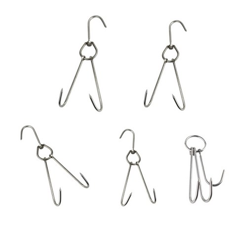 5pcs 고기 고리 주방기구 교수형 스테인레스 스틸, 실버