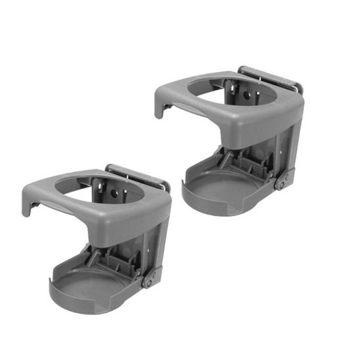 2Pcs 자동차 접는 Fodable 음료 홀더 컵 머그잔 나사 회색 스탠드 마운트, 110x90x30mm, 플라스틱