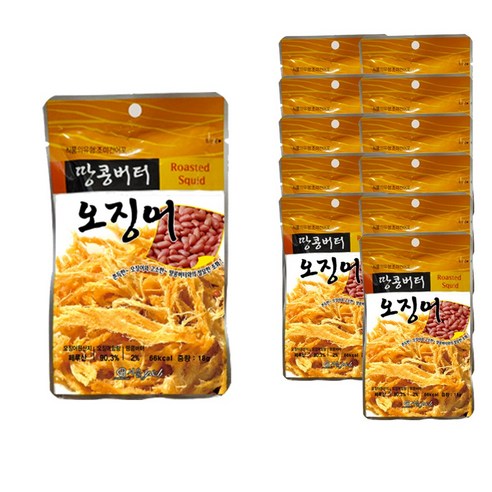 땅콩버터 오징어, 18g, 12개