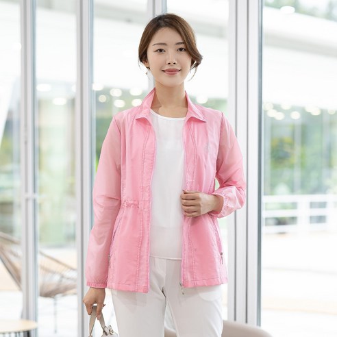 중년 여성을 위한 세련되고 기능적인 바람막이 점퍼: 엄마옷 모슬린 핫픽스