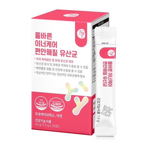올바른 이너케어 편안해질 유산균 30포