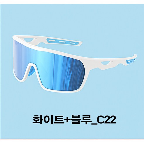 E-MATCHONE 이메치원 어린이 주니어 키즈 스포츠고글 선글라스 KH-01-01, 화이트+블루_C22, 1개