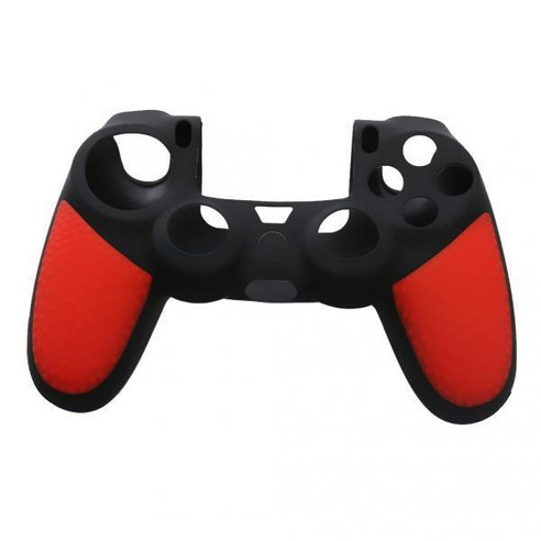 PS4 컨트롤러용 2x 소프트 실리콘 두꺼운 하프 스킨 커버 레드