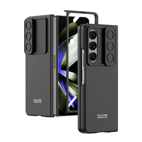 아폰케 갤럭시Z폴드5 미스틱 컬러 케이스 강화유리 일체형 카메라 커버 FD56